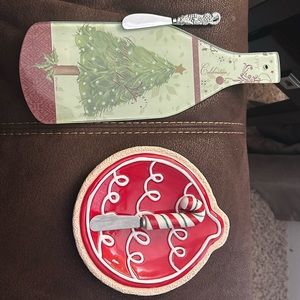 Christmas Serving Trays with Spreaders